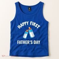First Year Fathers Day Funny Bottles Milk Best Daddy Cool Gift Tank Top thumb 2