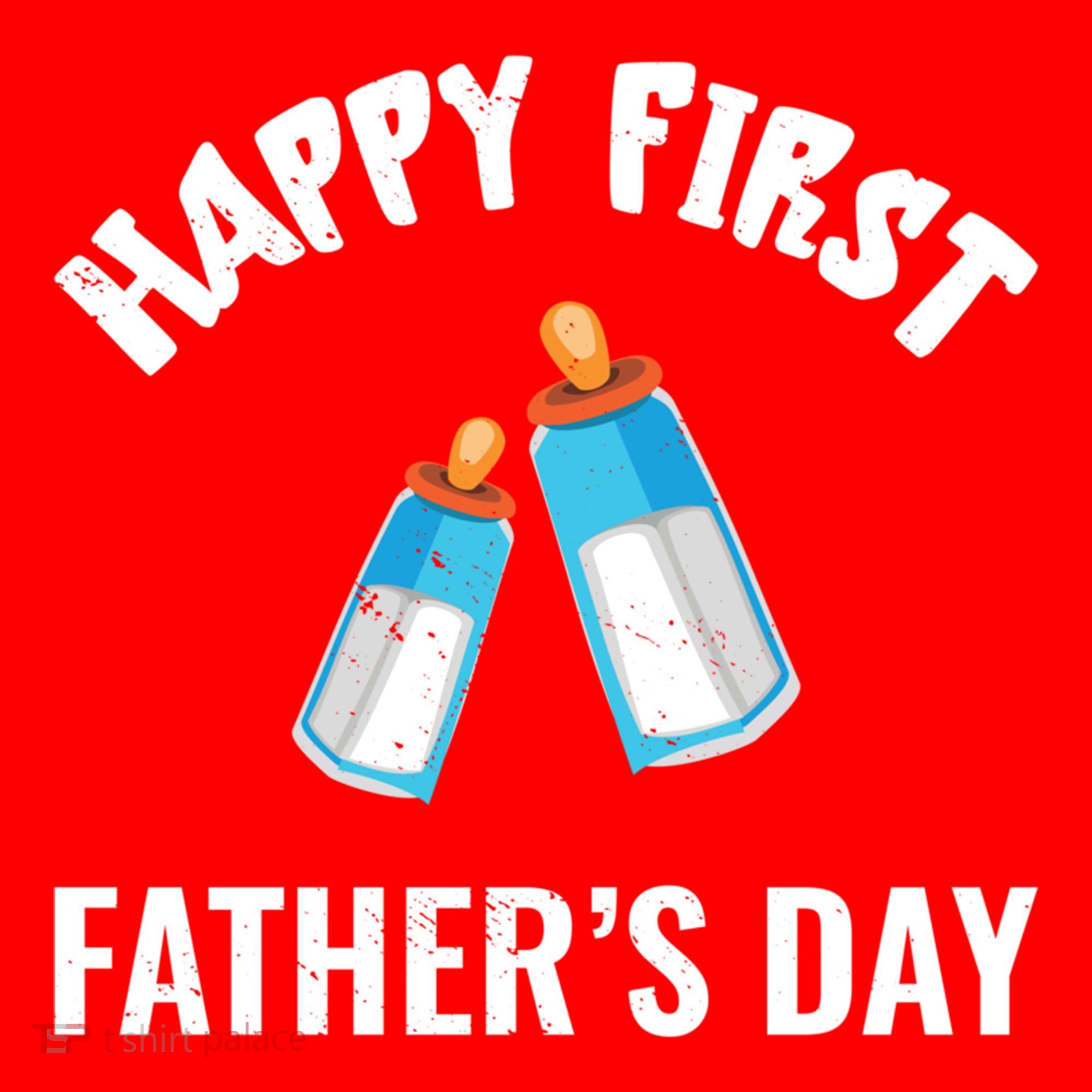 First Year Fathers Day Funny Bottles Milk Best Daddy Cool Gift Santa Hat
