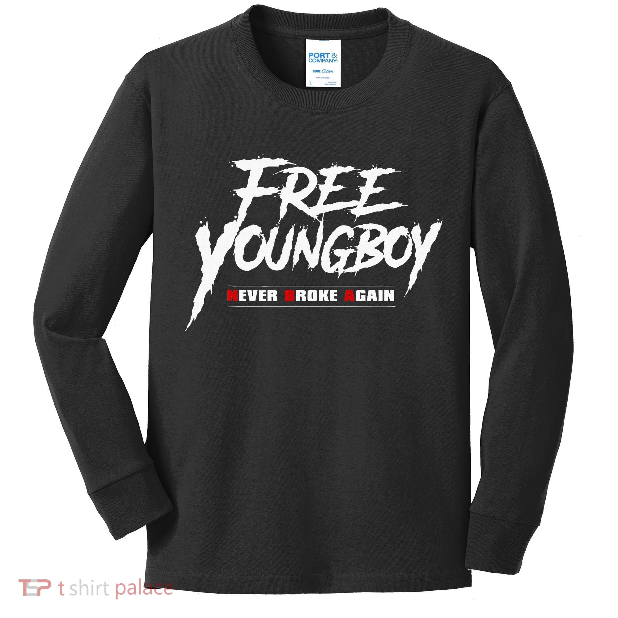 Free Y.O.U.N.G.B.O.Y Kids Long Sleeve Shirt