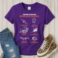 Funny Your Guide To Identifying Dangerous Animals Women's T-Shirt thumb 3