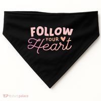 Follow Your Heart Cute Quote USA-Made Doggie Bandana thumb 0