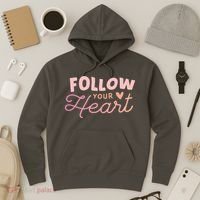 Follow Your Heart Cute Quote Hoodie thumb 3