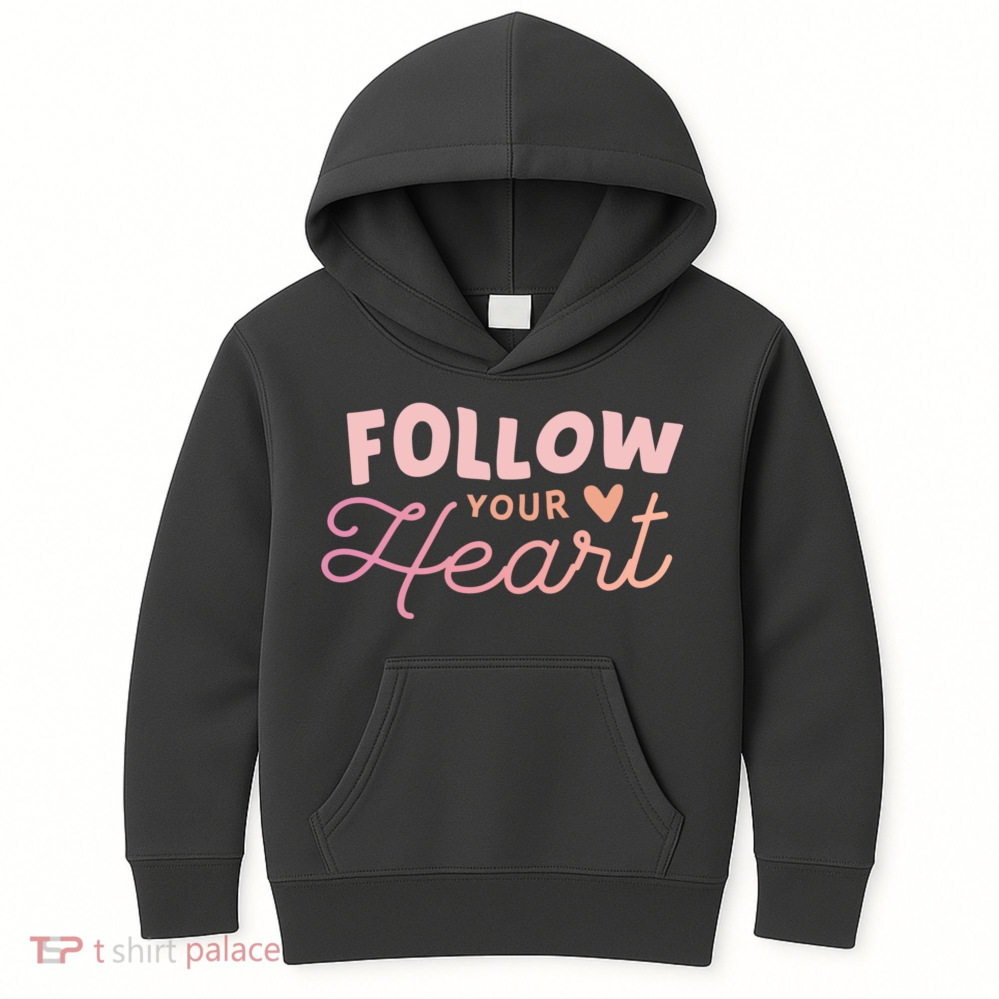 Follow Your Heart Cute Quote Kids Hoodie