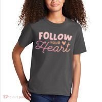 Follow Your Heart Cute Quote Kids T-Shirt thumb 2