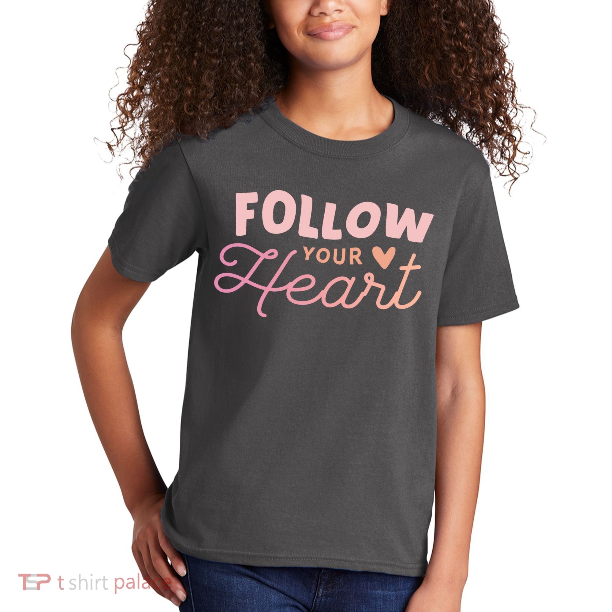 Follow Your Heart Cute Quote Kids T-Shirt