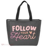 Follow Your Heart Cute Quote Tote Bag thumb 0