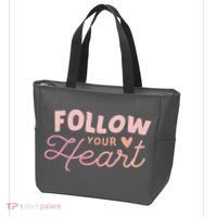 Follow Your Heart Cute Quote Tote Bag thumb 3
