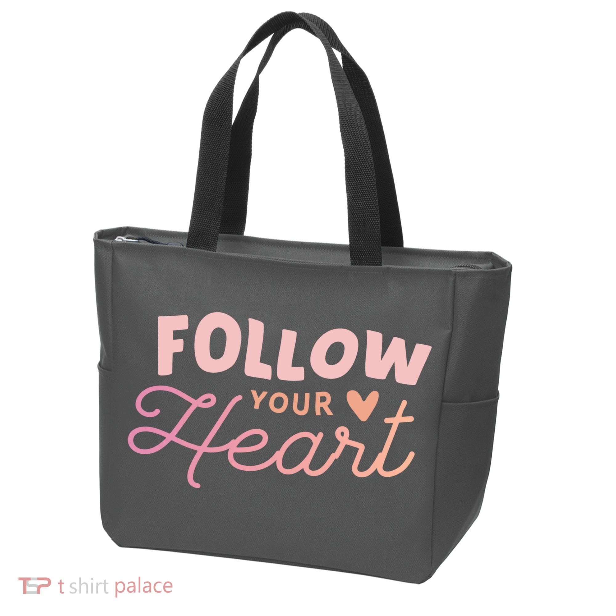 Follow Your Heart Cute Quote Tote Bag