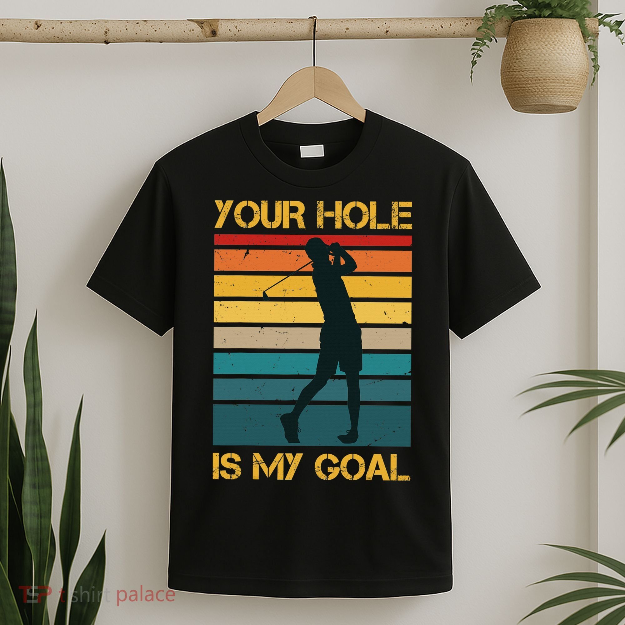 Funny Your Hole Is My Goal Golf Lovers Novelty T-Shirt