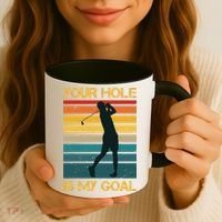 Funny Your Hole Is My Goal Golf Lovers Novelty Coffee Mug thumb 3