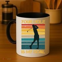 Funny Your Hole Is My Goal Golf Lovers Novelty Coffee Mug thumb 4