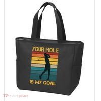 Funny Your Hole Is My Goal Golf Lovers Novelty Tote Bag thumb 3