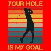 Funny Your Hole Is My Goal Golf Lovers Novelty Santa Hat thumb 1