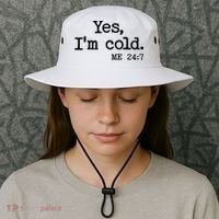 Funny Yes I'm Cold Me 24:7 Bucket Hat thumb 3