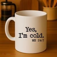 Funny Yes I'm Cold Me 24:7 Coffee Mug thumb 4