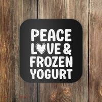 Frozen Yogurt I Love Frozen Yogurt Funny Food Coaster thumb 0