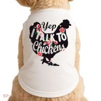 Farmer Yep I Talk To Chickens Funny Chicken Lover Doggie Tank thumb 0