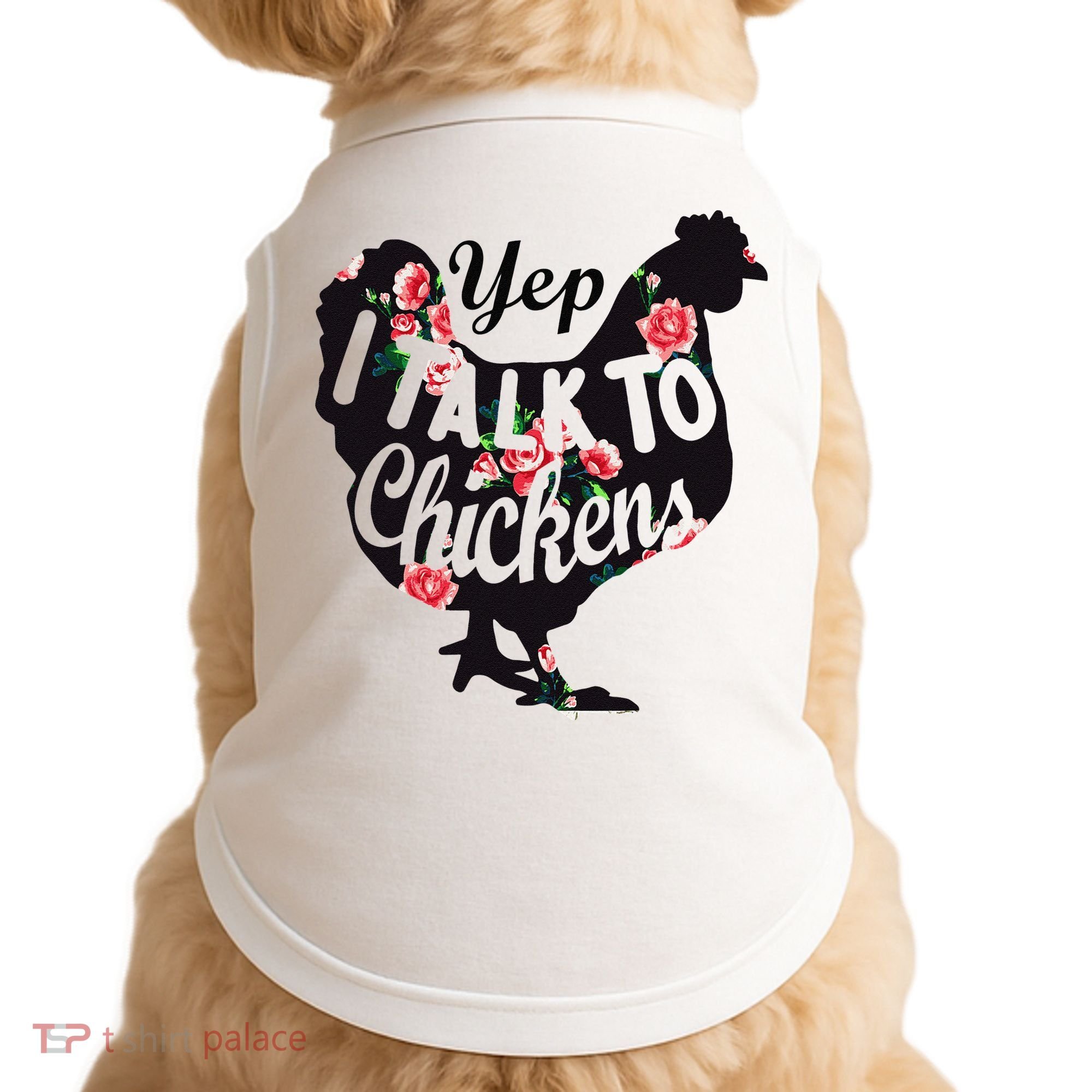 Farmer Yep I Talk To Chickens Funny Chicken Lover Doggie Tank