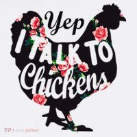 Farmer Yep I Talk To Chickens Funny Chicken Lover Women's Hoodie thumb 2