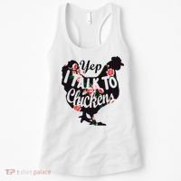 Farmer Yep I Talk To Chickens Funny Chicken Lover Women's Tank Top thumb 0