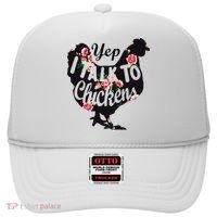 Farmer Yep I Talk To Chickens Funny Chicken Lover Hat thumb 0