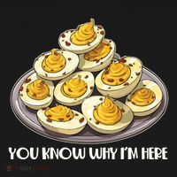 Funny You Know Why Im Here Deviled Eggs Thanksgiving Chirstmas Dinner Tote Bag thumb 4