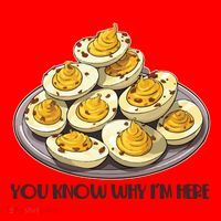 Funny You Know Why Im Here Deviled Eggs Thanksgiving Chirstmas Dinner Santa Hat thumb 1