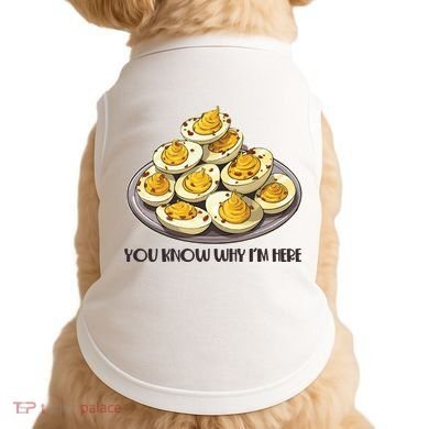 Funny You Know Why Im Here Deviled Eggs Thanksgiving Chirstmas Dinner Doggie Tank