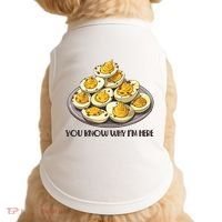 Funny You Know Why Im Here Deviled Eggs Thanksgiving Chirstmas Dinner Doggie Tank thumb 0