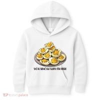 Funny You Know Why Im Here Deviled Eggs Thanksgiving Chirstmas Dinner Kids Hoodie thumb 0