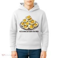 Funny You Know Why Im Here Deviled Eggs Thanksgiving Chirstmas Dinner Kids Hoodie thumb 4