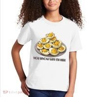 Funny You Know Why Im Here Deviled Eggs Thanksgiving Chirstmas Dinner Kids T-Shirt thumb 2
