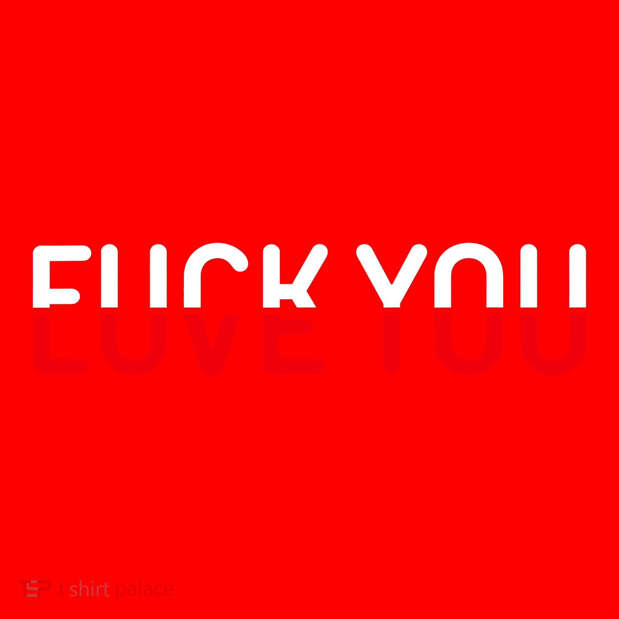 Fuck You Love You Red And White Text Quote Santa Hat