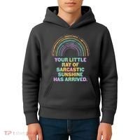 Funny Your Little Ray Of Sarcastic Sunshine Has Arrived Kids Hoodie thumb 4