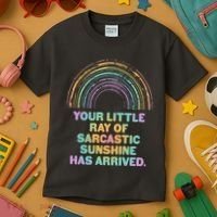 Funny Your Little Ray Of Sarcastic Sunshine Has Arrived Kids T-Shirt thumb 3