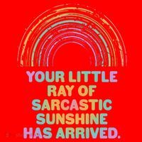 Funny Your Little Ray Of Sarcastic Sunshine Has Arrived Santa Hat thumb 1