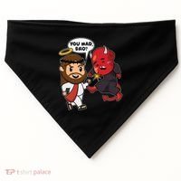 Funny You Mad Bro Jesus Vs Devil USA-Made Doggie Bandana thumb 0