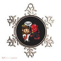Funny You Mad Bro Jesus Vs Devil Ornament thumb 0