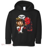 Funny You Mad Bro Jesus Vs Devil Toddler Hoodie thumb 0