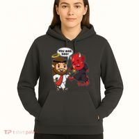 Funny You Mad Bro Jesus Vs Devil Hoodie thumb 5