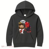 Funny You Mad Bro Jesus Vs Devil Kids Hoodie thumb 0
