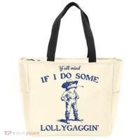 Funny Yall Mind If I Do Some Lollygagging Cowboy Frog Tote Bag thumb 0