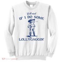 Funny Yall Mind If I Do Some Lollygagging Cowboy Frog Sweatshirt thumb 0