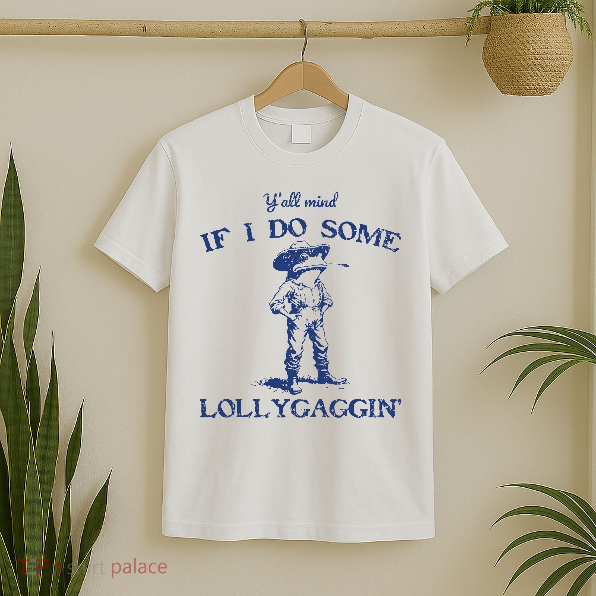 Funny Yall Mind If I Do Some Lollygagging Cowboy Frog T-Shirt