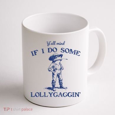 Funny Yall Mind If I Do Some Lollygagging Cowboy Frog Coffee Mug back