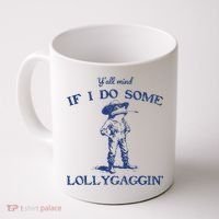 Funny Yall Mind If I Do Some Lollygagging Cowboy Frog Coffee Mug thumb 0