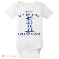 Funny Yall Mind If I Do Some Lollygagging Cowboy Frog Baby Bodysuit thumb 0