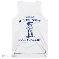 Funny Yall Mind If I Do Some Lollygagging Cowboy Frog Tank Top thumb 0