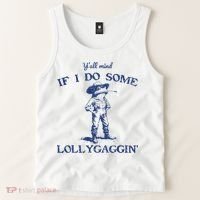 Funny Yall Mind If I Do Some Lollygagging Cowboy Frog Tank Top thumb 2