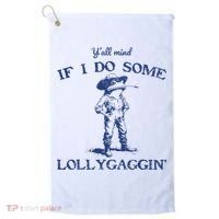 Funny Yall Mind If I Do Some Lollygagging Cowboy Frog Golf Towel thumb 0